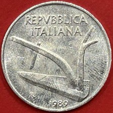 Moneta 10 Lire 1989 "Spighe"