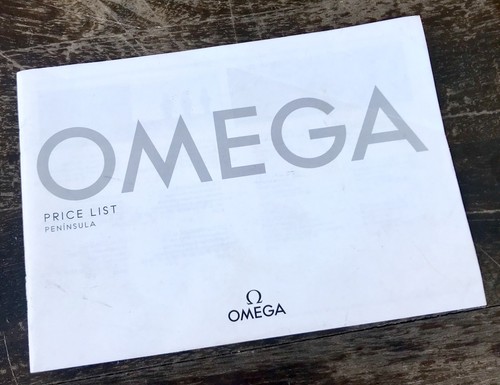 Omega price list - omega, 2012