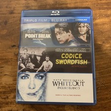 3 Blu Ray box Point Break Codice Swordfish White Out Incubo bianco triplo film