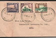 FIJI COVER 1947 tripla KGVI