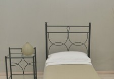 Testata letto singolo in ferro battuto Marianne antracite