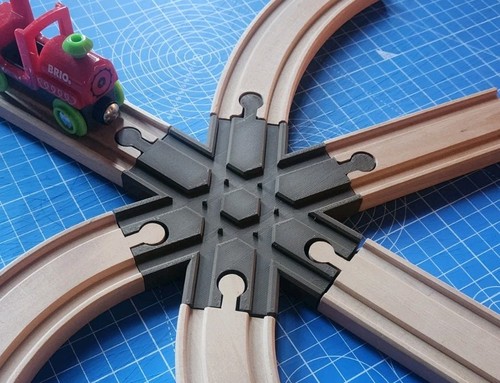 Pista treno vie legno - pista, 3d
