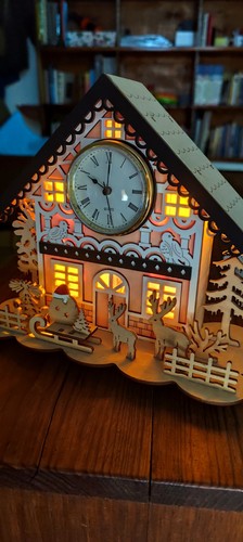 Chalet orologio legno - 07-,