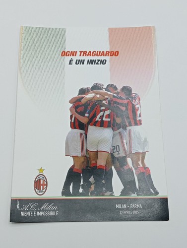 Menu ufficiale milan parma - milan, 23