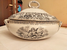 ZUPPIERA ANTICA S. CERAMICA RICHARD DECORO AMORI FINE '800 VEDI FOTO 