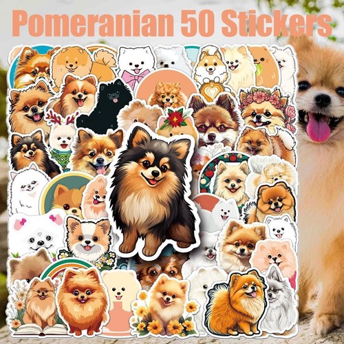 Adesivo razza cane pomerania - adesivo,