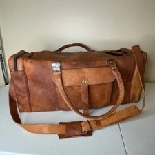 Borsa da viaggio 33" in pelle borsone palestra uomo vintage bagaglio S weeken...