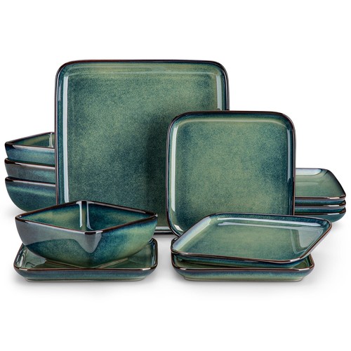 Set piatti gres verde - , servizio