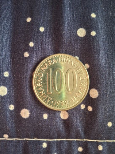 Jugoslavia moneta 100 - jugoslavia,
