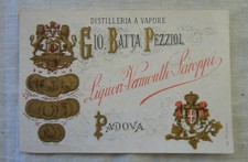 VINO VERMOUTH GIO BATTAGLIA PEZZIOL PADOVA etichetta vino wine label étiquette vin  