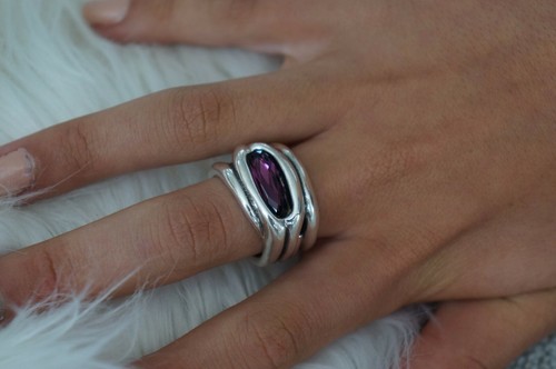 Anello fascia argento uno de - anello,