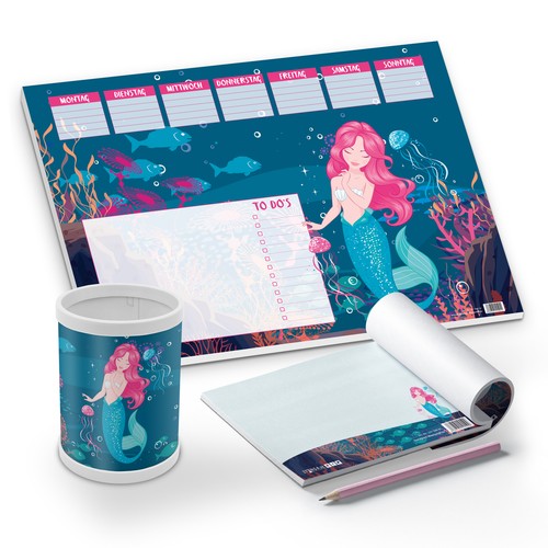 Itenga set scrivania sirena - set,