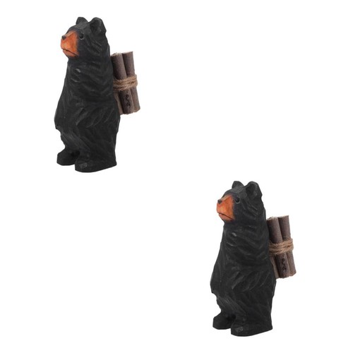Set orso intagliato legno - intagliato,