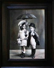 Retrò Bambini- Dipinto a Olio