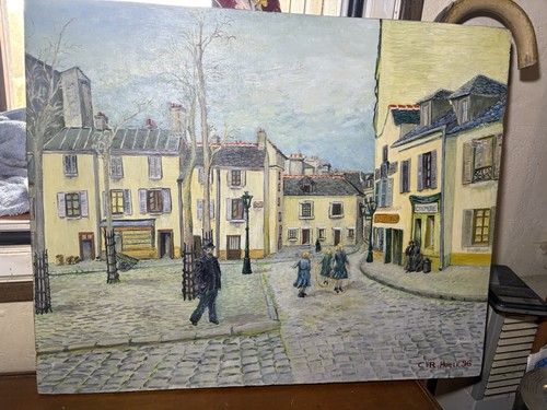 Art naïf huile - sur, panneau