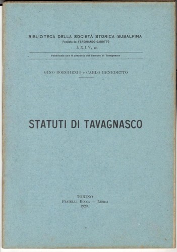 1929 statuti tavagnasco - 1929,