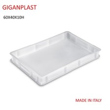 CASSETTA SERVICE 60X40X10H SOVRAPPONIBILE CONTENITORE PANETTI PIZZA GIGANPLAST