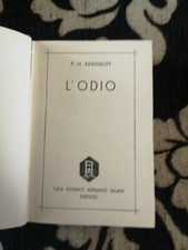 Letteratura Russa - L'Odio - P. N. Krassnoff - Salani 1939 da collezione sc96