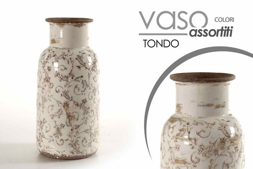 Vaso anticato alto cachepot - anticato,