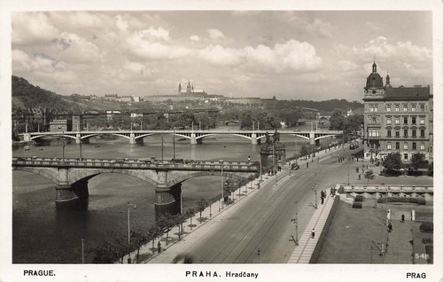 Cartolina praga praha manes - praga,