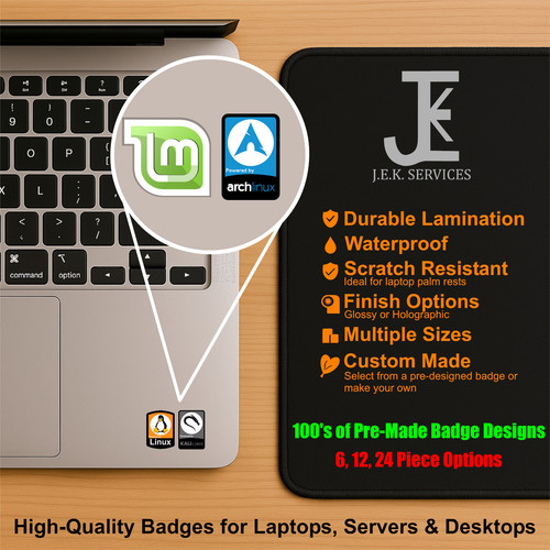 Adesivo badge custodia - , linux