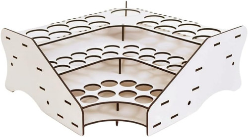 Espositore angolare in legno - in,