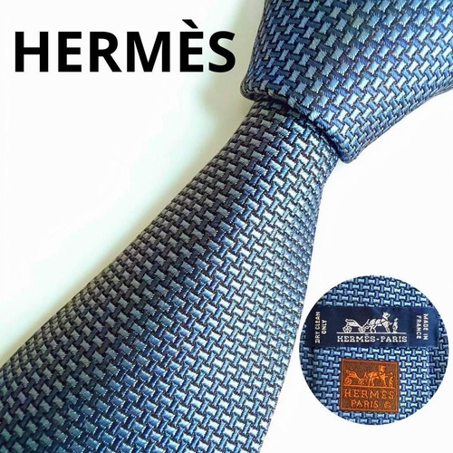 Cravatta hermes blu jacquard - cravatta,