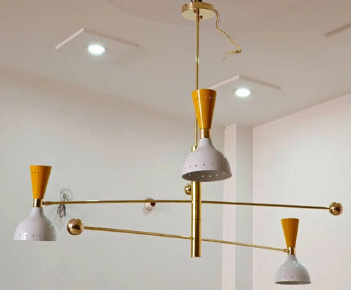 Lampadario ottone orbitale - lampadario, in