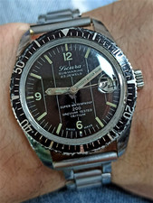 Orologio Sicura submarine sub diver watch vintage swiss made 35mm deep clock