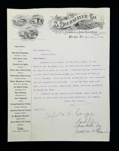 Vintage letterhead 1898 - 1898, b
