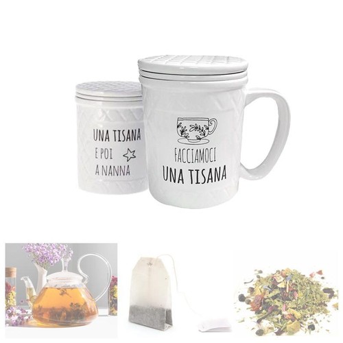 Tazza tisaniera coperchio