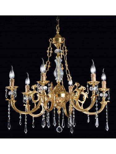 Lampadario classico ottone - lampadario,