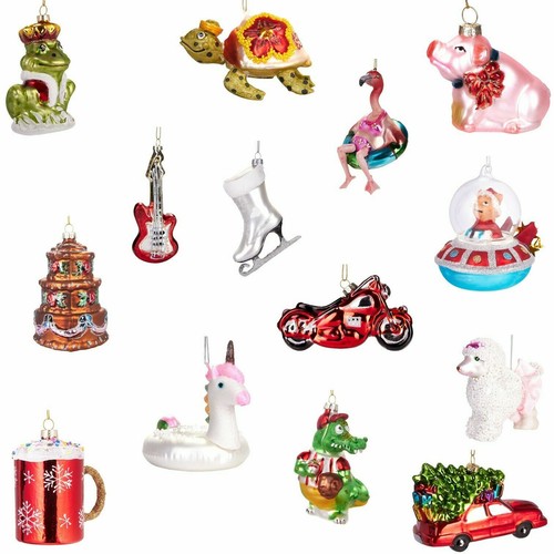 Ornamenti natale vetro - natale, in