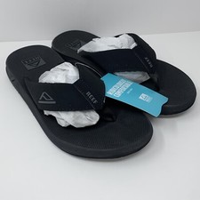 Sandali infradito REEF uomo Phantoms neri punta aperta supporto arco alto taglia 7 nuovi