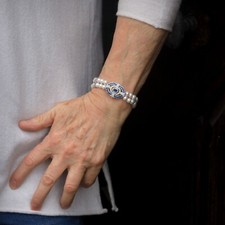 Bracelet Argenté Art Deco CZ