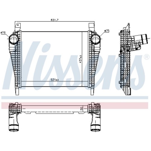 Intercooler turbo llc nissens - turbo,