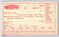 Fraternal Postcard Order Of