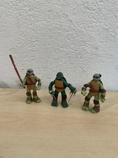 Lotto 3 Action Figures Tartarughe Ninja TMNT Donatello Raffaello Vintage 10 cm