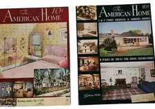 2 THE AMERICAN HOME MAGAZINE ISSUES 1940 1941 WWII ERA ADS & ARTICLES Floor Plan