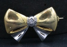 Spilla A Fiocco In Argento 800 Vintage Anni 70/80 Perfetta - Punzonata