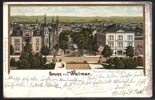 Litografia weimar turingia - litografia, /