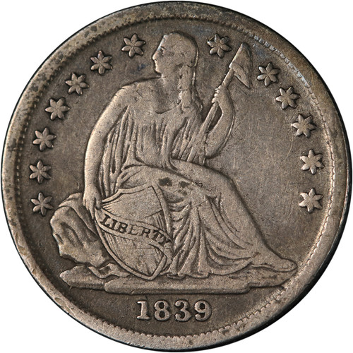 1839 seduto liberty dime - 1839-o,