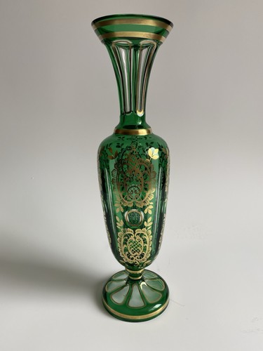 Vaso vintage boemia moser - boemia,