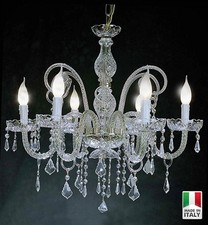 Lampadario classico 6 luci cristallo oro salotto soggiorno DESIGN SWAROVSKY