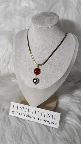 Collana artigianale rosso - artigianale,