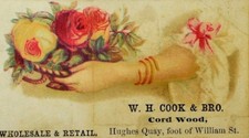 1870-80 W. H Cook & Bro Seghetto a Vapore Filo Legno Braccio Dama Rose P67