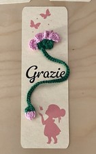 Segnalibro uncinetto fiore - uncinetto,,