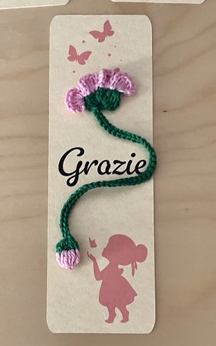 Segnalibro uncinetto fiore - uncinetto,,