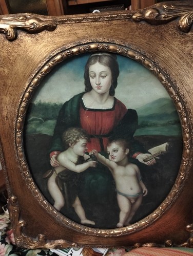 Madonna del cardellino olio - la,