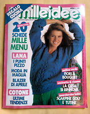 Rivista Moda MILLEIDEE n. 4 Aprile 1989 LAVORI A MAGLIA ARREDO CASA CUCINA FIORI